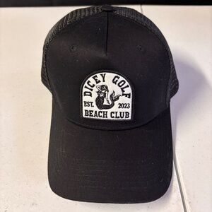 Good condition adjustable Dicey Golf Beach Club trucker hat